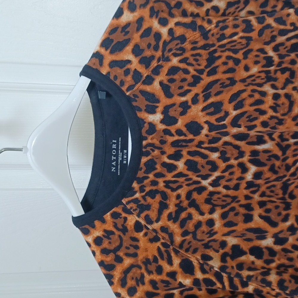 Natori Long Sleeved T-shirt, Cheetah Print